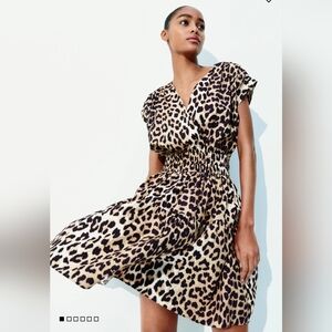 H&M Leopard Cocktail Mini Dress